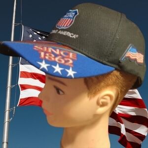 Union Pacific railroad Building America since 1862 patriotic rare baseball cap